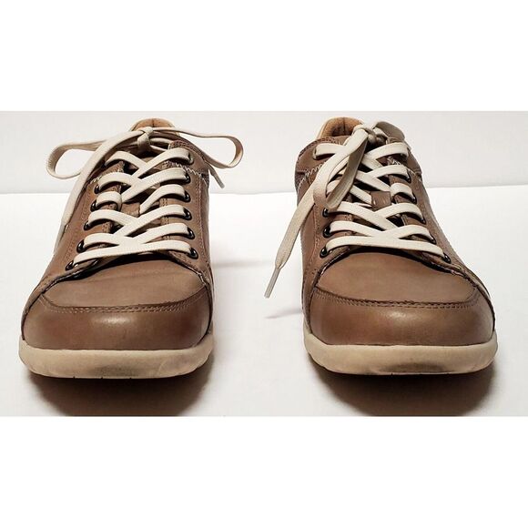 Cobb Hill Amalie Comfort Shoes WOM US11 CH9548 Taupe Leather Lace Up Sneakers - Picture 9 of 16
